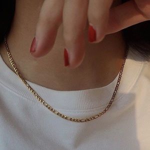 Gold Plated Chunky Chain Link Choker Necklace